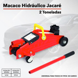 Macaco Hidráulico Jacaré Gol G5 2 Toneladas Carro Estepe