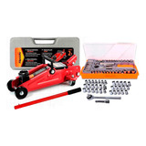 Macaco Hidráulico Jacarézinho 2 Toneladas + Kit Ferramentas
