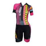 Macaquinho Ciclismo Feminino Penks Joy Forro D100