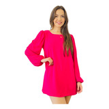 Macaquinho Estilo Vestido Feminino Curto Soltinho Lançamento