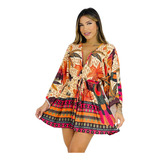 Macaquinho Feminino Leopardo Inspiração Farm