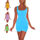Macaquinho Feminino Short Curto De Alça Modelador Gringa 