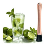 Macerador Caipirinha Socador Fruta Cobre Rose Gold 20cm Inox