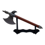 Machado Decorativo Medieval Enfeite 45.5cm Com Suporte