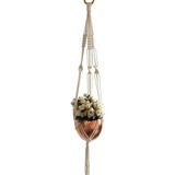 Macrame Hanger Suporte Vaso 90cm Cordão Algodão Cru Mod02