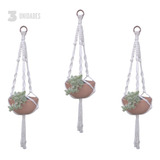 Macrame Hanger Suporte Vaso Comprimento 80