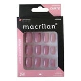 Macrilan Unhas Postiças Nude Médio Sem Adesivo Ref. Up205a