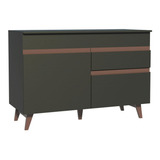 Madesa Xog241238nrm Balcão Gabinete De Pia Reims 2 Portas E 1 Gaveta Cor Preto
