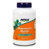Magnésio Malato Now Foods 1000mg 180 Tabletas Magnésio Malate Sabor Natural