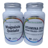 Magnésio Quelato + Vit B12, Ácido Fólico + Ferro 60caps Cd