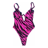 Maiô Ariel Animal Print Meia Taça Aro De Sustentação