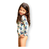 Maiô Bebe Infantil Manga Longa Proteção Solar Uv50