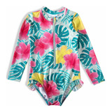 Maiô Body Bebe Manga Longa Roupa De Praia Infantil Tip Top