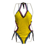 Maiô Crochê Colorido Com Bojo Tendência Moda Praia Verão Top