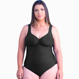 Maiô De Praia Plus Size Disfarça Barriga Com Compressão Moda