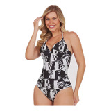 Maiô Estampado Frente Única Com Bojo Banho De Mar 601593