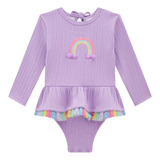 Maiô Infantil Manga Longa Proteção Uv50 - Kukiê Bebe