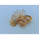 Majestoso Broche Em Ouro 18k E Diamantes - 12.43 Gr
