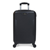 Mala Pequena De Bordo Viagem 360 Rodinhas Rígida Cadeado Cor Yins Preto Premium