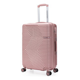 Mala Viagem Pequena De Mão Bordo Abs Resistente Swissport Cor Rose Liso