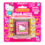 Maleta C/ 8 Carimbo E Almofada 4 Cores Hello Kitty Infantil
