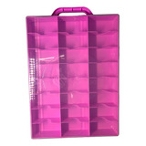 Maleta Do Colecionador P/ Hot Wheels Matchbox 24 Nichos Rosa