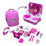 Maleta Infantil Médica Com Acessórios Rosa - Importway