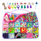 Maleta Kit Miçangas Infantil Completa Pulseira Colar Brinco