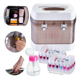 Maleta Manicure Organizadora P/ 68 Esmaltes + Porta Acetona