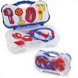 Maleta Médico Azul Kit Maletinha Infantil Brinquedo Menino