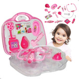 Maleta Médico Infantil Brinquedo Kit Doutor 14 Peças Luz Som