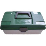 Maleta Para Pesca Box 001 Verde Com Bandeja E Estojo De Compartimentos Pesca Brasil