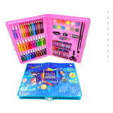 Maleta Pintura Infantil 86pç Aquarela Giz Lápis Canetinhas