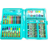 Maleta Pintura Infantil Estojo Escolar 68 Pecas Canetinha