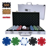 Maleta Poker 300 Fichas Jogo Profissional Vegas S/ Numeração
