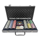 Maleta Poker 300 Fichas Kit Jogo Completo Profissional 
