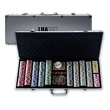 Maleta Poker 500 Fichas Holográficas Numeradas Kit Completo