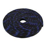 Malha Náutica Expansivel Preto Com Azul 6mm 5m Termo Adesivo