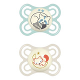 Mam Perfect Night Chupeta Bebe 0-6m Cor Azul