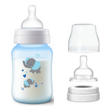 Mamadeira Avent Clássica 260 Ml 1m+ Rn Azul Elefante Classic