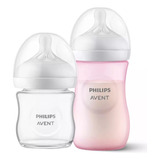 Mamadeira Pétala Avent 3.0 Kit 125 Ml + 260 Ml Rosa