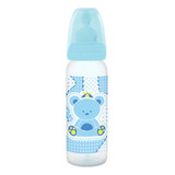 Mamadeira Primeiros Passos Silicone Azul 240 Ml Lillo