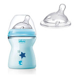 Mamadeira Step Up 250ml Azul E Bico Fluxo Médio +2m - Chicco