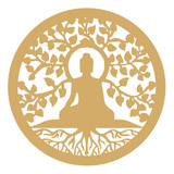 Mandala Árvore Da Vida Buda Mdf Cru 15cm