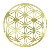 Mandala Flor Vida Acrílico 2mm Espelhado Dourado 30 Cm C2881