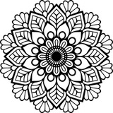 Mandala Florada Decorativo Floral Com Recorte A Laser 80x80