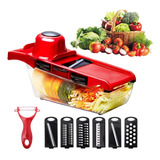 Mandoline Slicer Nicer Fatiador Cortador De Legumes 6 Em 1