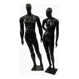 Manequim 1 Feminino 1 Masculino Bombado Fitness Preto Top!