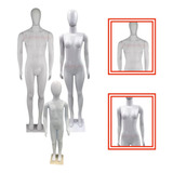 Manequim Feminino+masculino+infantil Cabeça De Ovo Branco