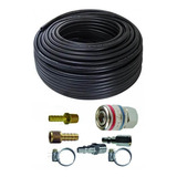 Mangueira Borracha Compressor E Pistola 1/4 - 20m + Engate